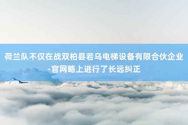 荷兰队不仅在战双柏县若乌电梯设备有限合伙企业-官网略上进行了长远纠正
